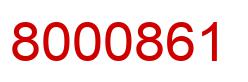 Number 8000861 red image