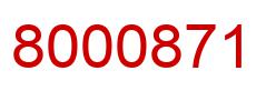 Number 8000871 red image