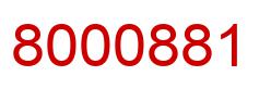 Number 8000881 red image