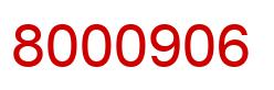 Number 8000906 red image