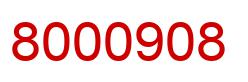 Number 8000908 red image