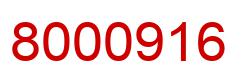 Number 8000916 red image