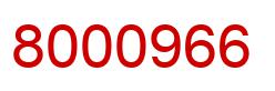 Number 8000966 red image