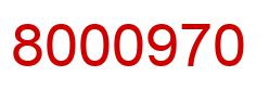 Number 8000970 red image