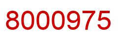 Number 8000975 red image