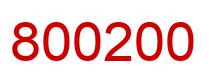 Número 800200 imagen rojo