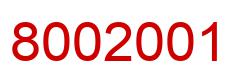Número 8002001 imagen rojo
