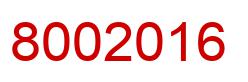 Número 8002016 imagen rojo