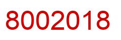 Number 8002018 red image