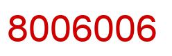 Number 8006006 red image