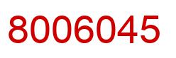 Number 8006045 red image