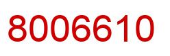 Number 8006610 red image