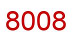 Number 8008 red image