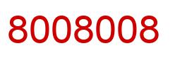 Number 8008008 red image