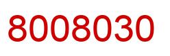 Número 8008030 imagen rojo
