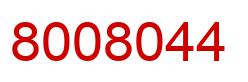 Número 8008044 imagen rojo
