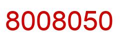 Number 8008050 red image