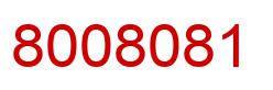 Número 8008081 imagen rojo