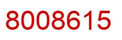 Number 8008615 red image