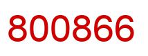 Number 800866 red image
