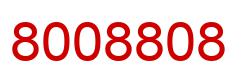Number 8008808 red image