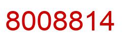 Number 8008814 red image