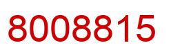 Number 8008815 red image
