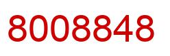 Number 8008848 red image