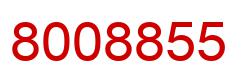 Number 8008855 red image