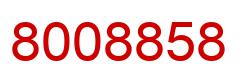 Number 8008858 red image