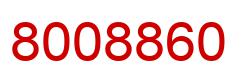Number 8008860 red image