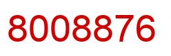 Number 8008876 red image
