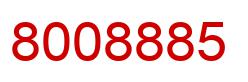 Number 8008885 red image