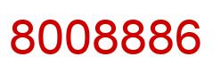 Number 8008886 red image