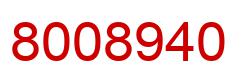 Number 8008940 red image