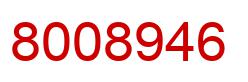 Number 8008946 red image