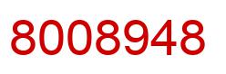Number 8008948 red image