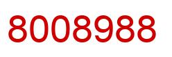 Number 8008988 red image