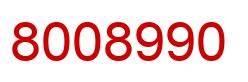 Number 8008990 red image
