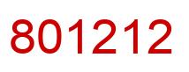 Número 801212 imagen rojo