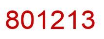 Número 801213 imagen rojo
