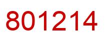 Número 801214 imagen rojo