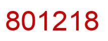 Número 801218 imagen rojo