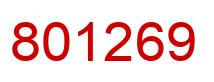 Número 801269 imagen rojo