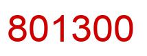 Number 801300 red image
