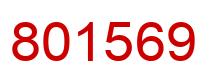Número 801569 imagen rojo