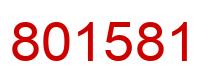 Number 801581 red image