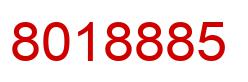 Number 8018885 red image