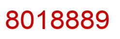 Number 8018889 red image