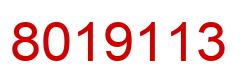 Number 8019113 red image